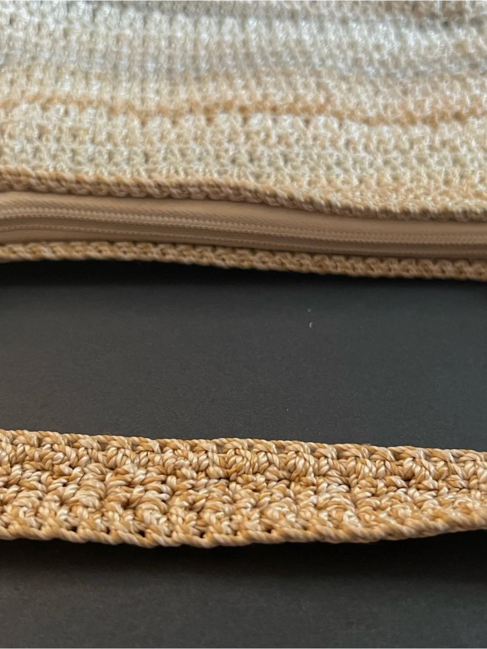 The Sak Neutral StripesCrochet Crossbody Bag